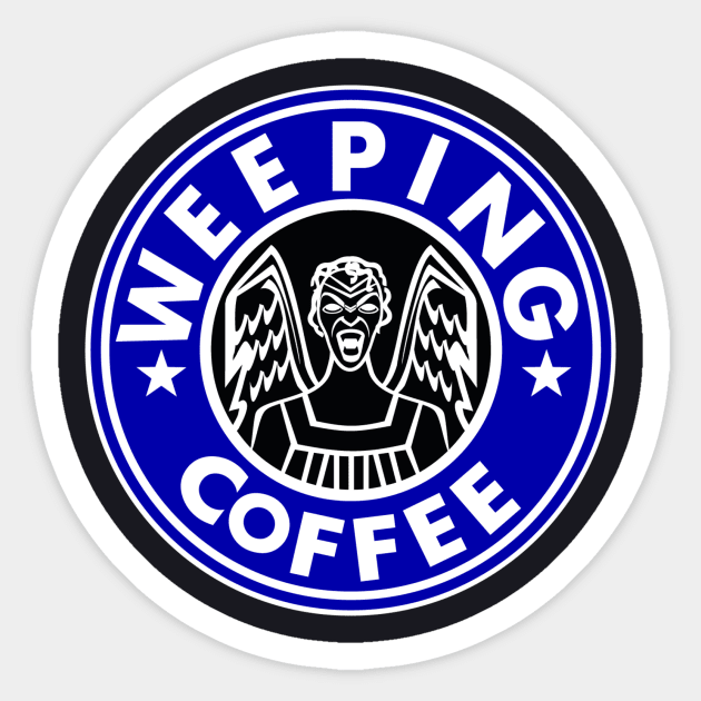 WEEPING COFFEE Sticker by KARMADESIGNER T-SHIRT SHOP